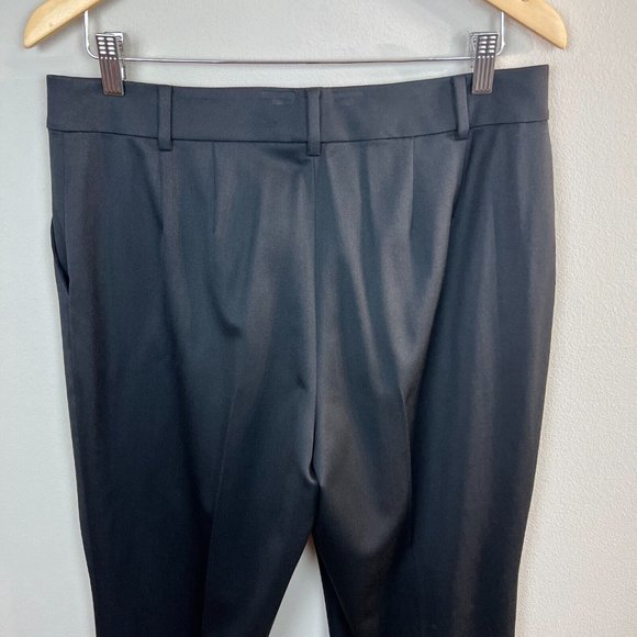 St. John Dress Pants 10 Womens Black Wool Stretch Straight Leg Professional - Picture 5 of 8